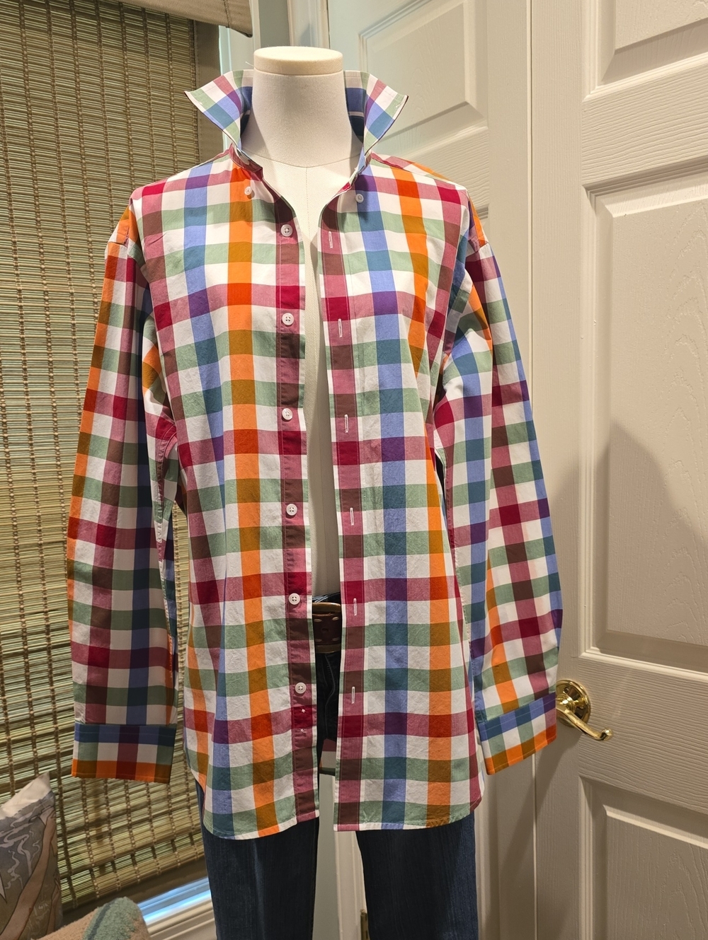 Multicolor Check Button-Down Shirt